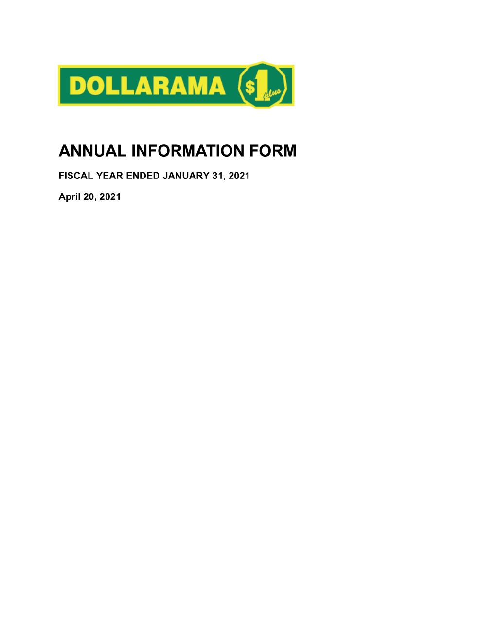 Annual Information Form