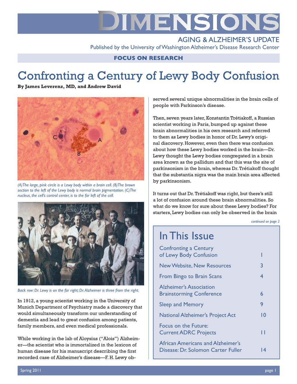 Confronting a Century of Lewy Body Confusion by James Leverenz, MD, and Andrew David