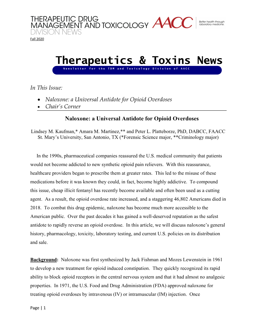 Therapeutics & Toxins News