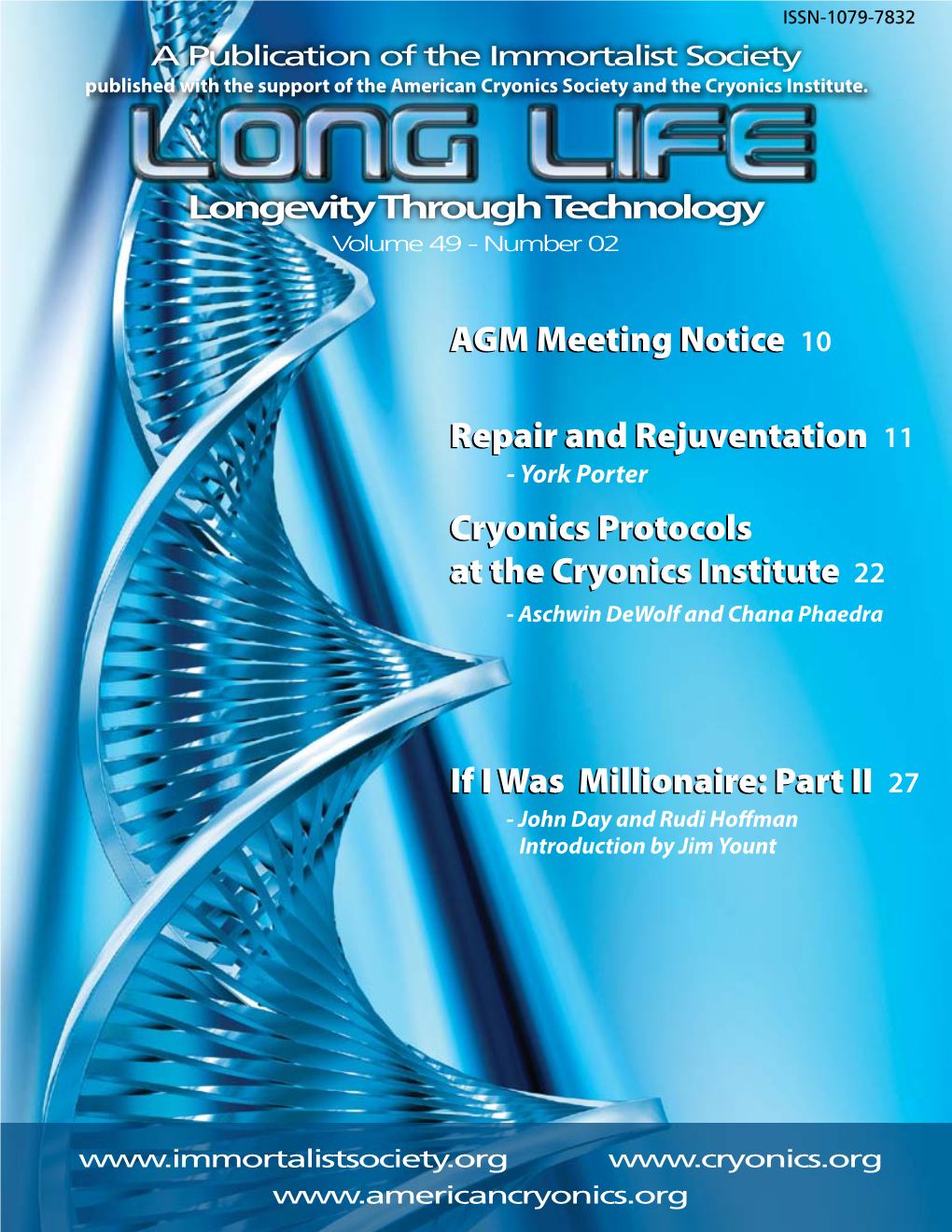 AGM Meeting Notice Repair and Rejuventation Cryonics Protocols At