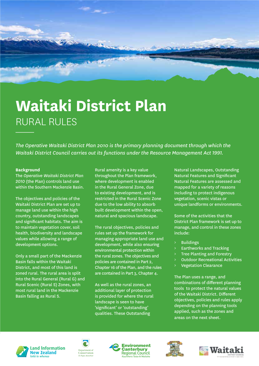 Waitaki District Plan RURAL RULES