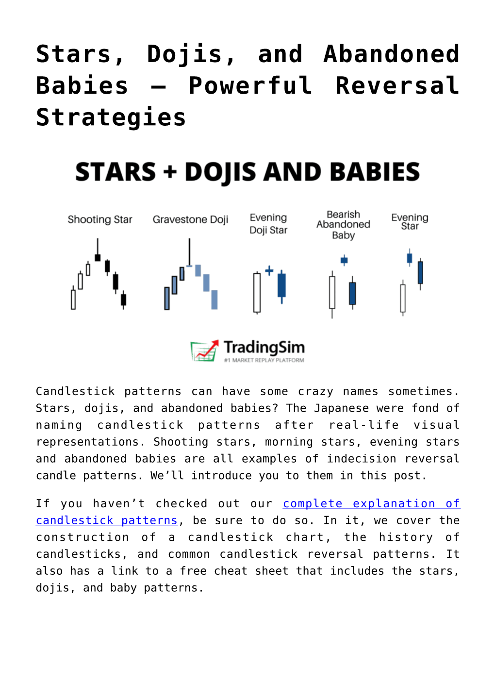 Stars, Dojis, and Abandoned Babies — Powerful Reversal Strategies