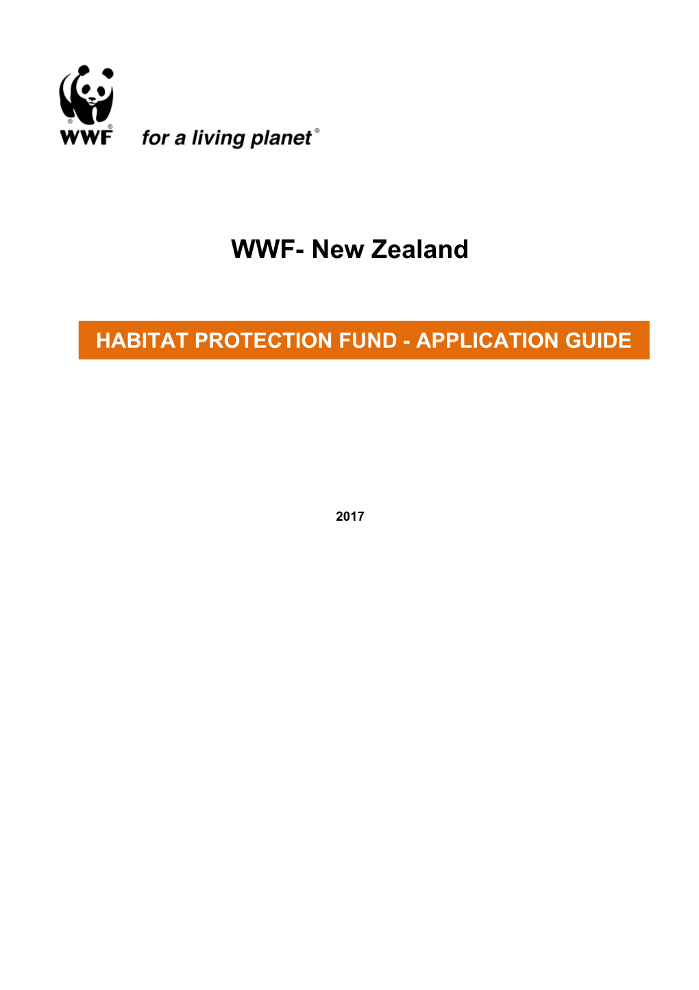 Habitat Protection Fund (HPF) Background