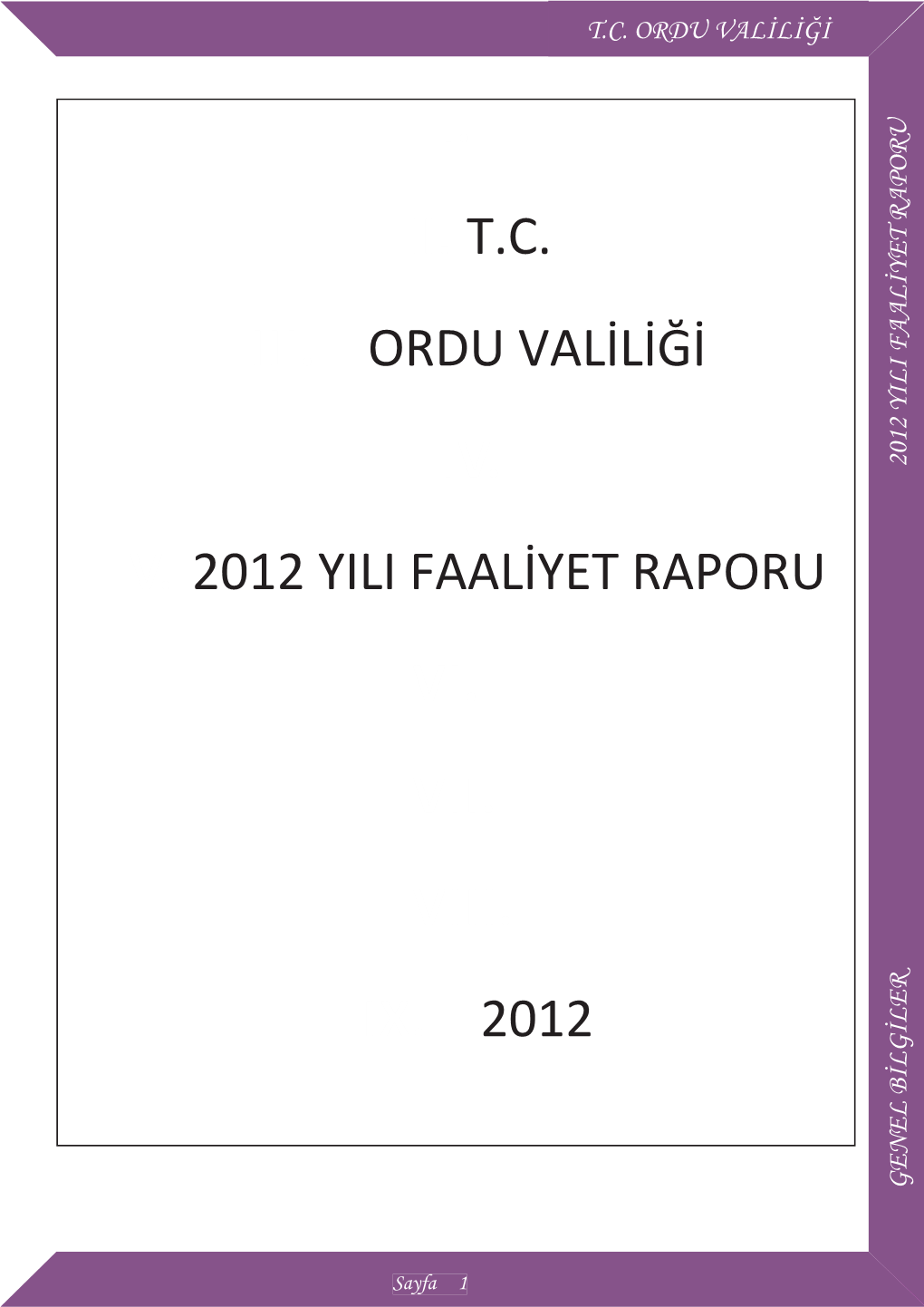 2012 Yılı Faaliyet Raporu.Indd