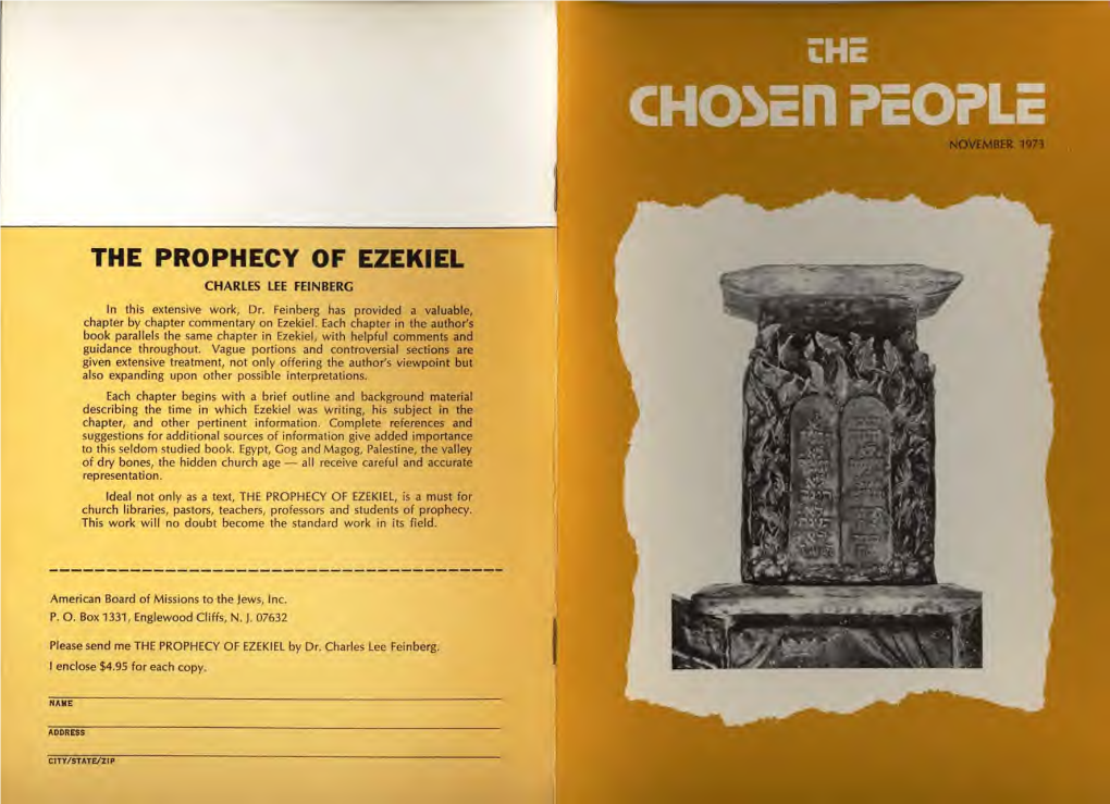 The Prophecy of Ezekiel Charles Lee Feinberg