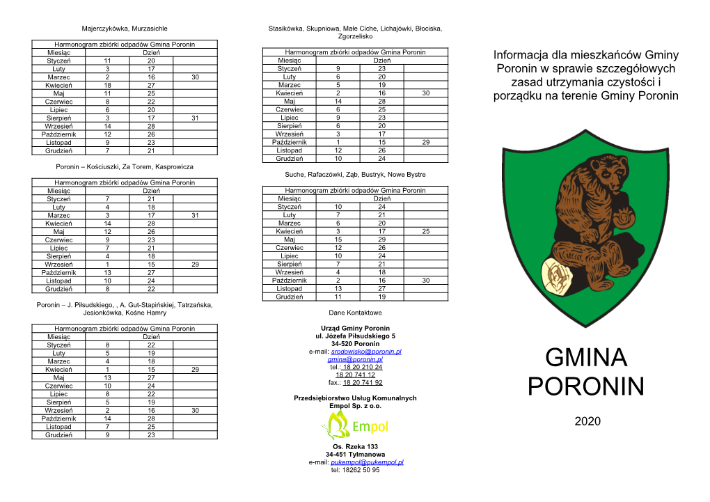 Poronin-Harmonogram-2020.Pdf