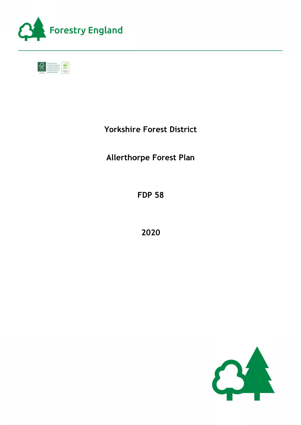 Y a Yorkshire Allertho E Fores Orpe for FDP 58 2020 St Distric Rest Pla