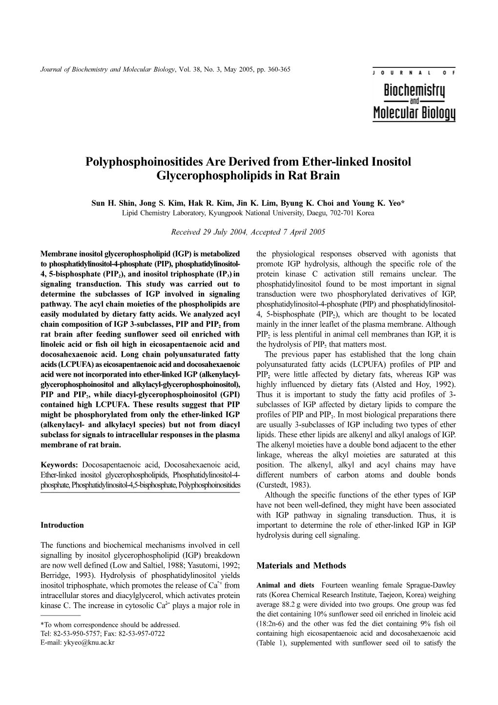 Polyphosphoinositides Are Derived from Ether-Linked Inositol Glycerophospholipids in Rat Brain