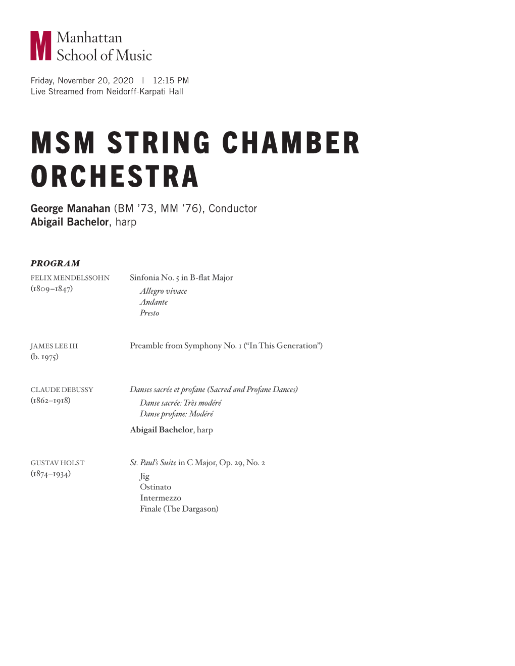Msm String Chamber Orchestra
