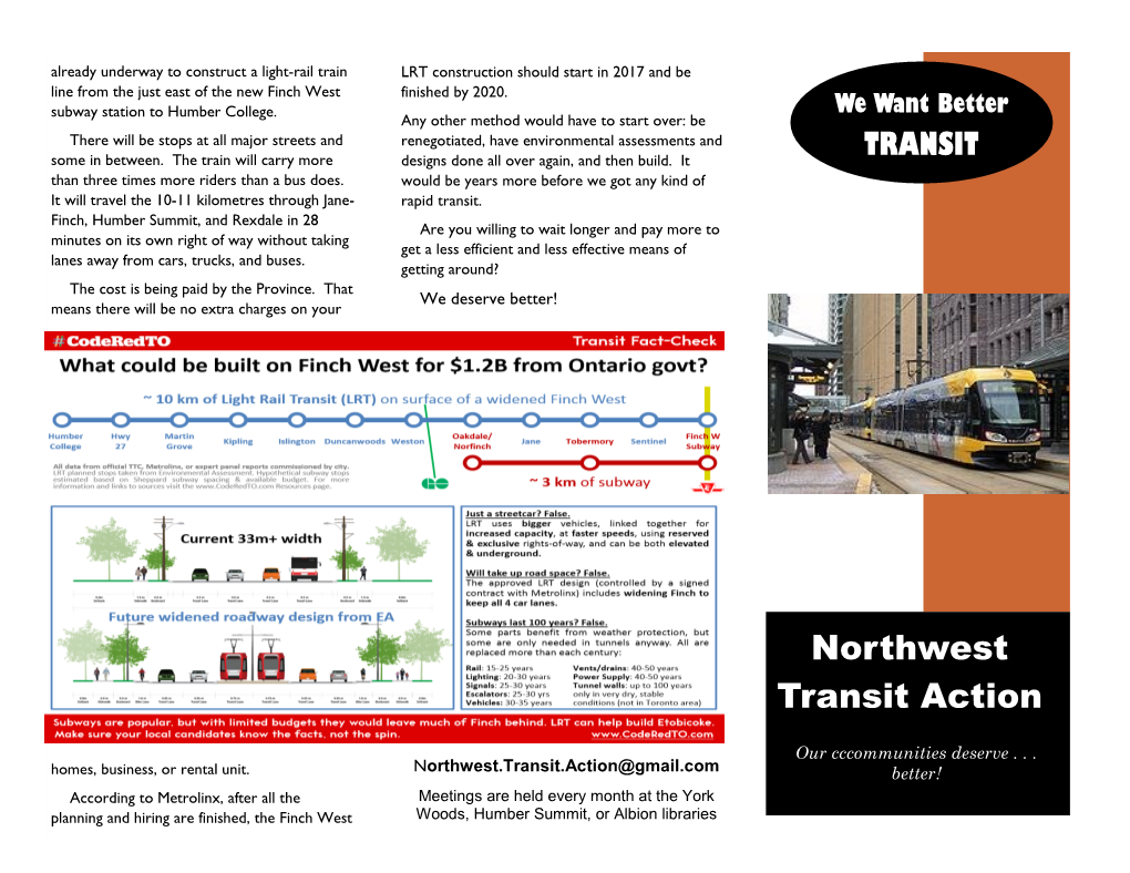 Northwest Transit Action