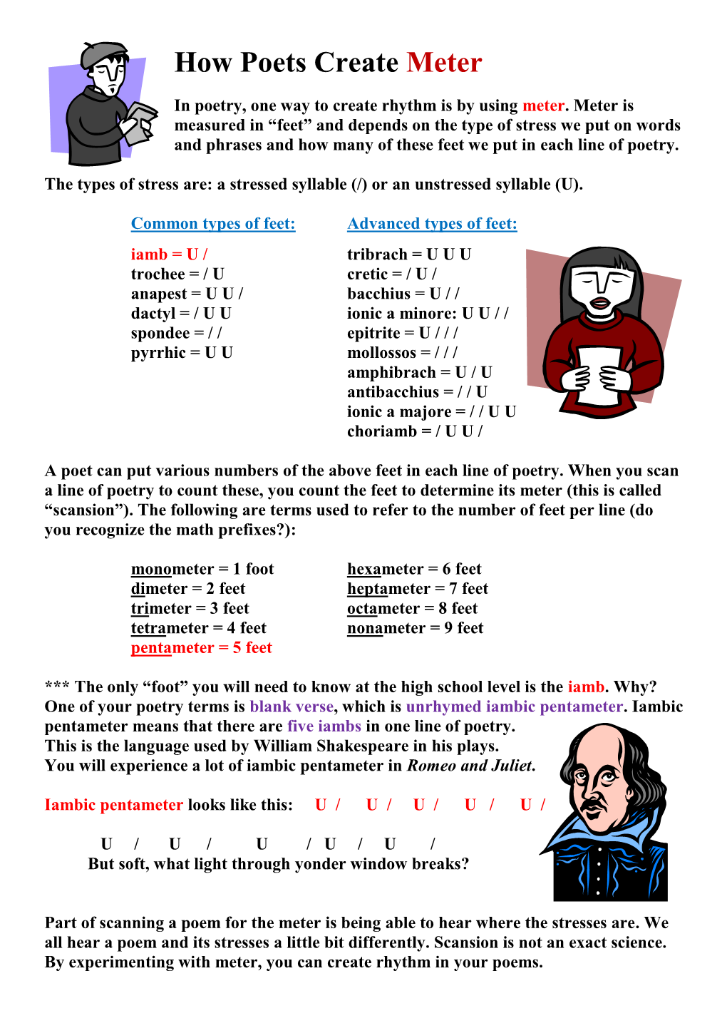 How Poets Create Meter