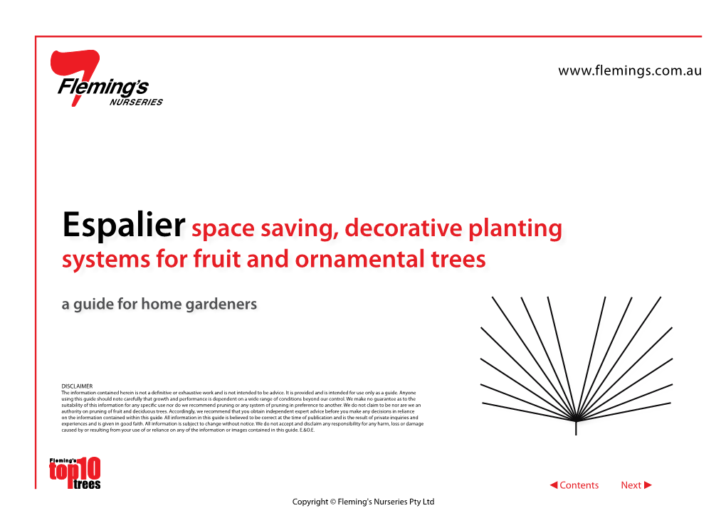 Espalier Space Saving, Decorative Planting Systems for Fruit and Ornamental Trees a Guide for Home Gardeners