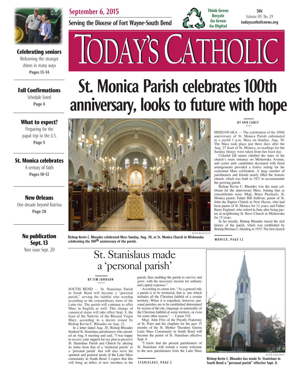 St. Monica Parish Celebrates 100Th Anniversary, Looks to Future with Hope