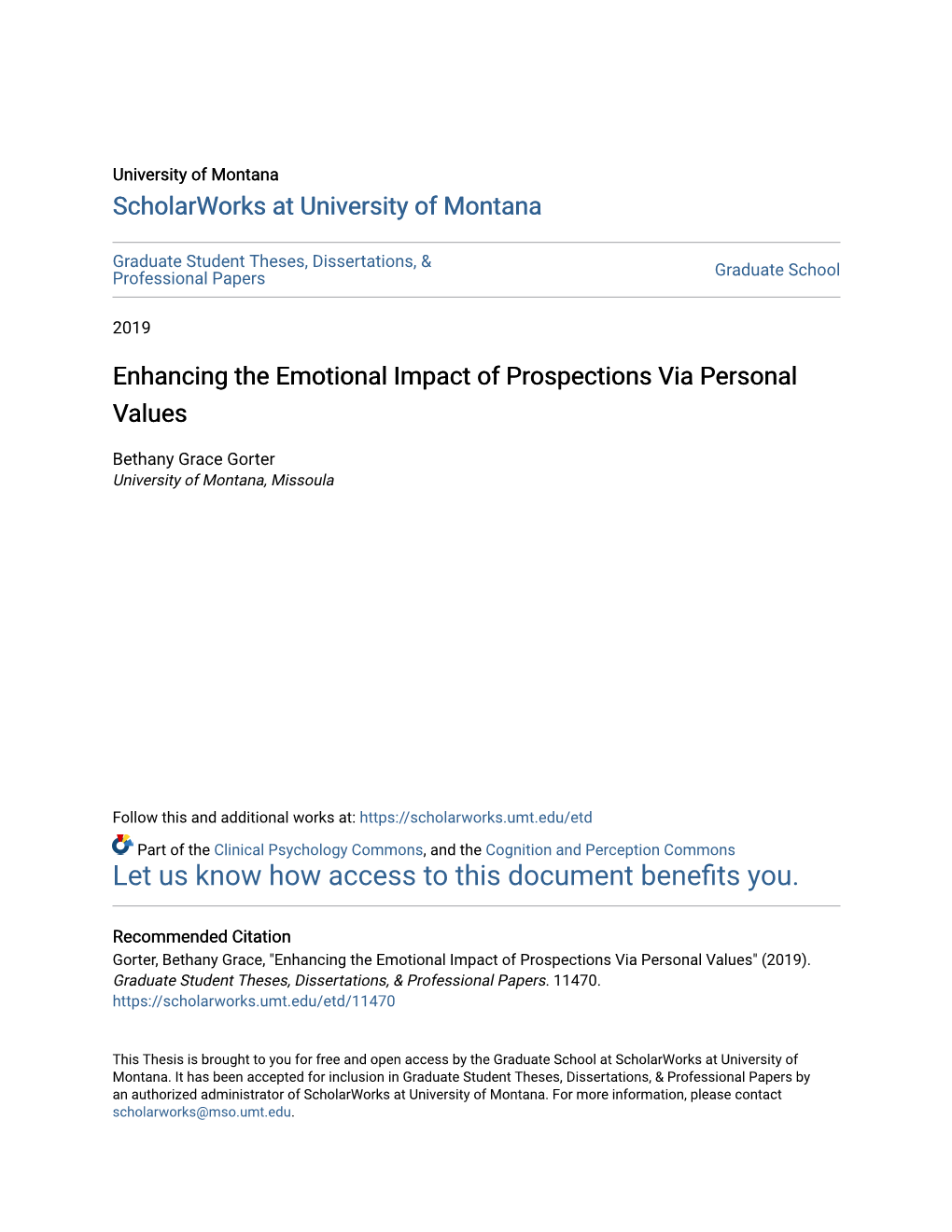 Enhancing the Emotional Impact of Prospections Via Personal Values
