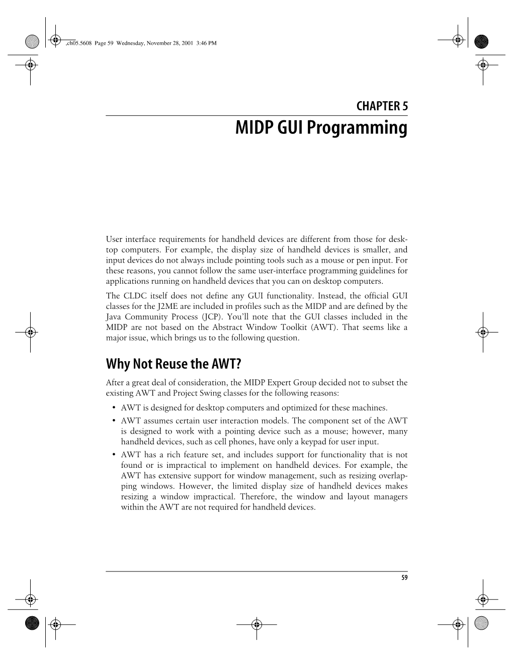 Chapter 5: MIDP GUI Programming