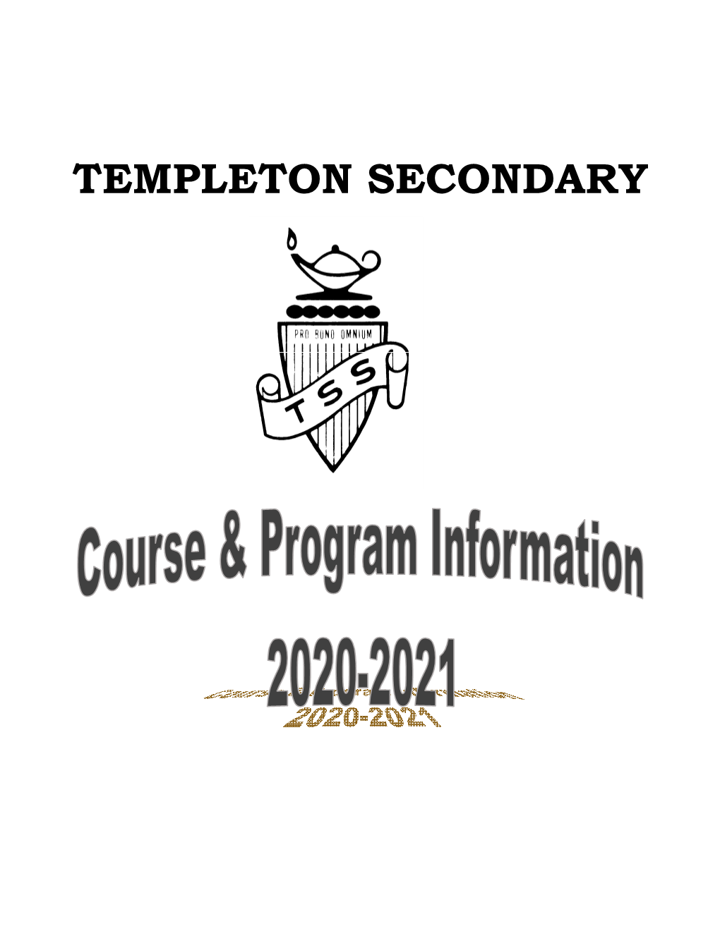 Templeton Course Handbook for the 2020-2021 School Year.Pdf