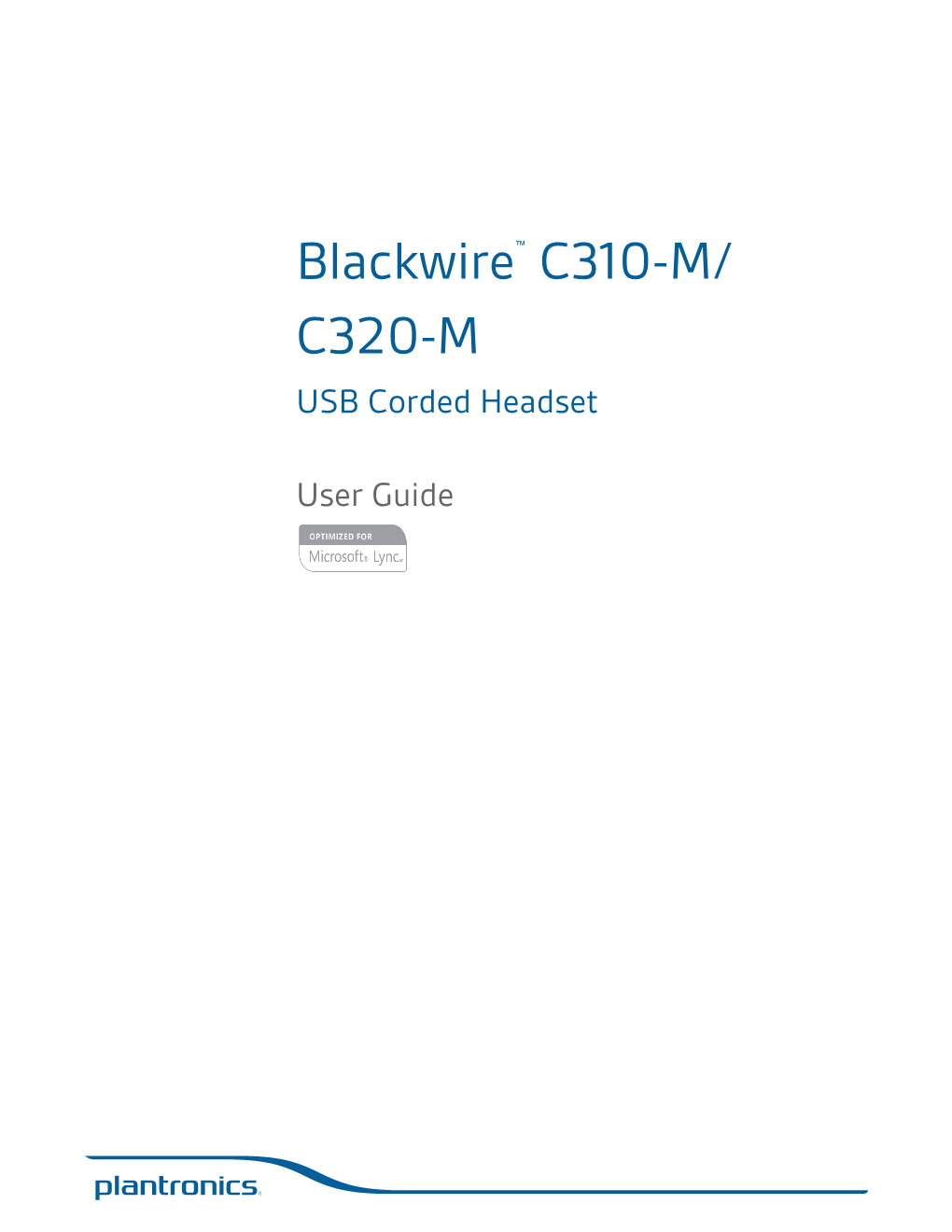 Blackwire C310-M & C320-M User Guide