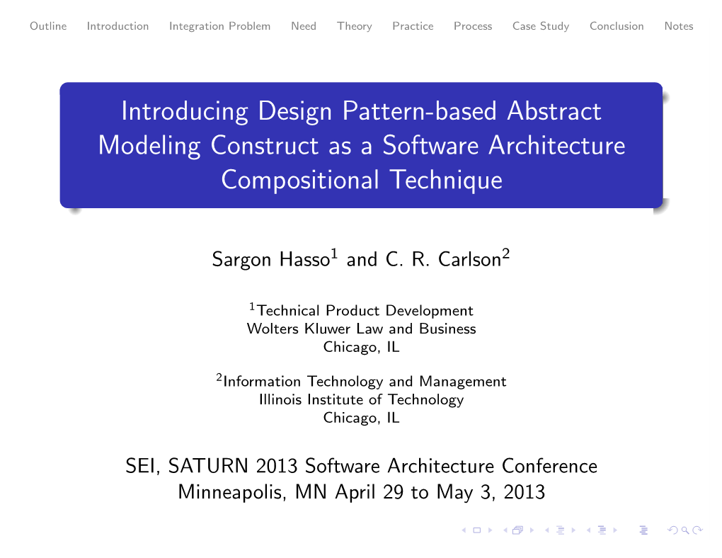 Introducing Design Pattern-Based Abstraction Modeling Construct As