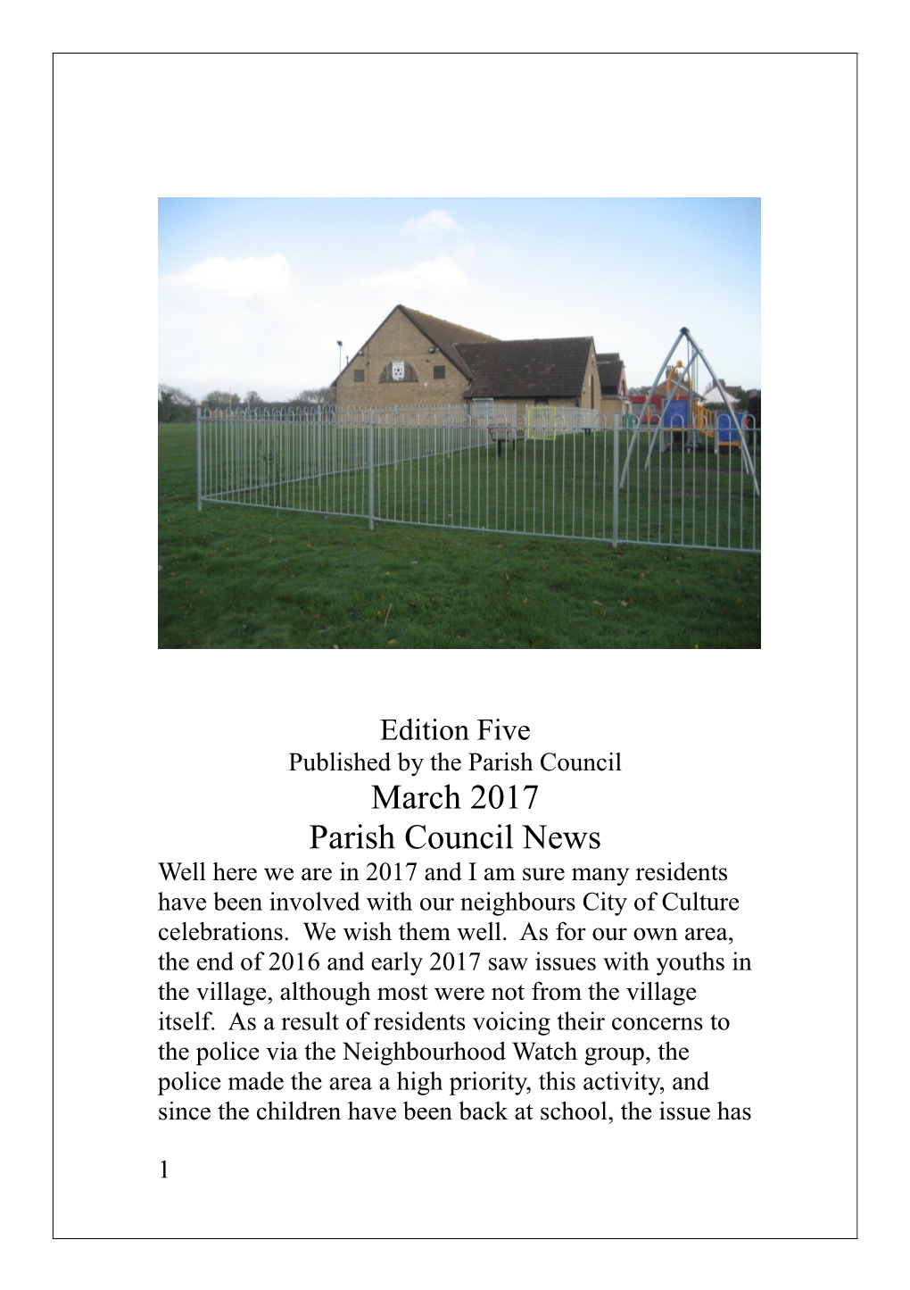 Published by the Parish Council