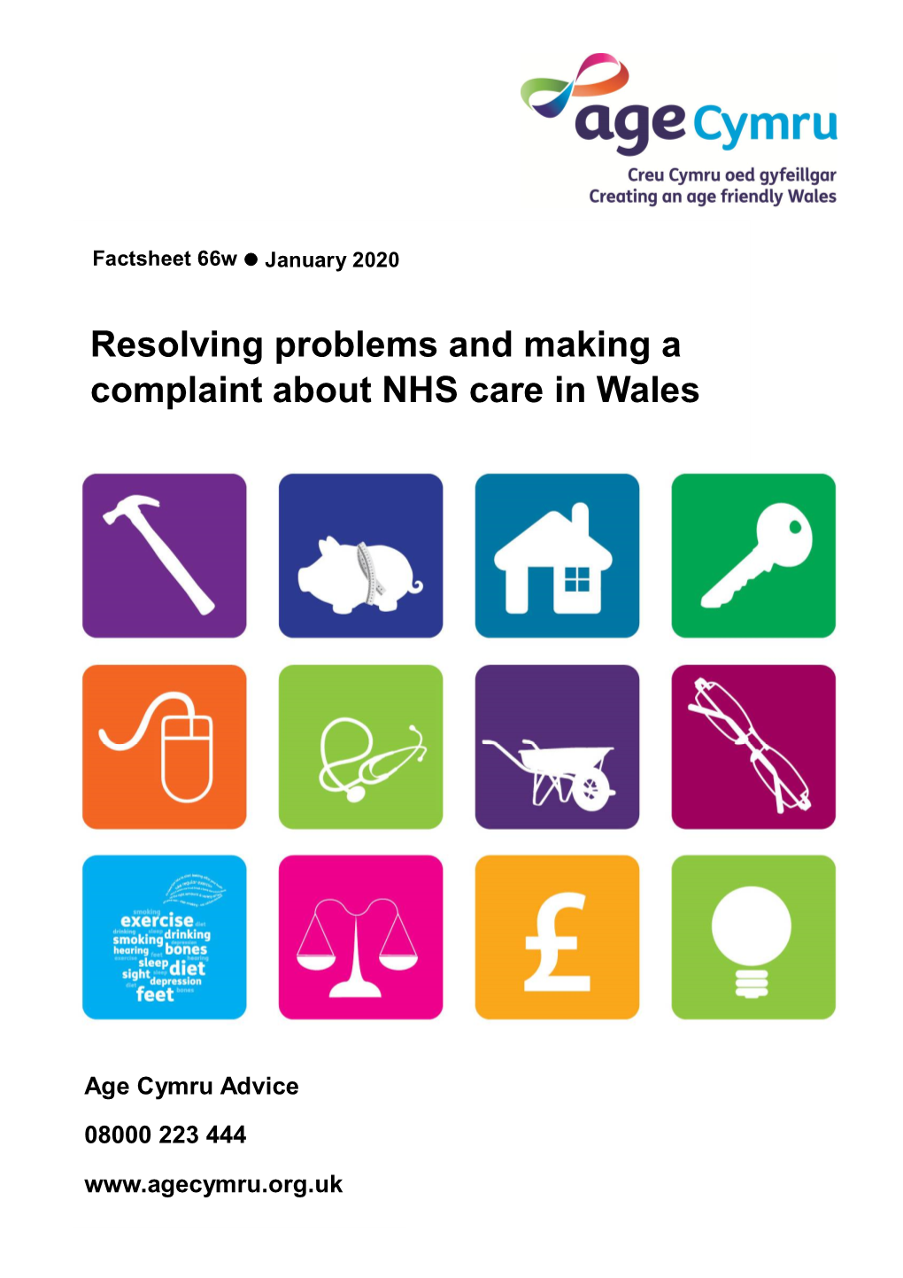 Factsheet 66W: Resolving Problems and Making a Complaint About NHS