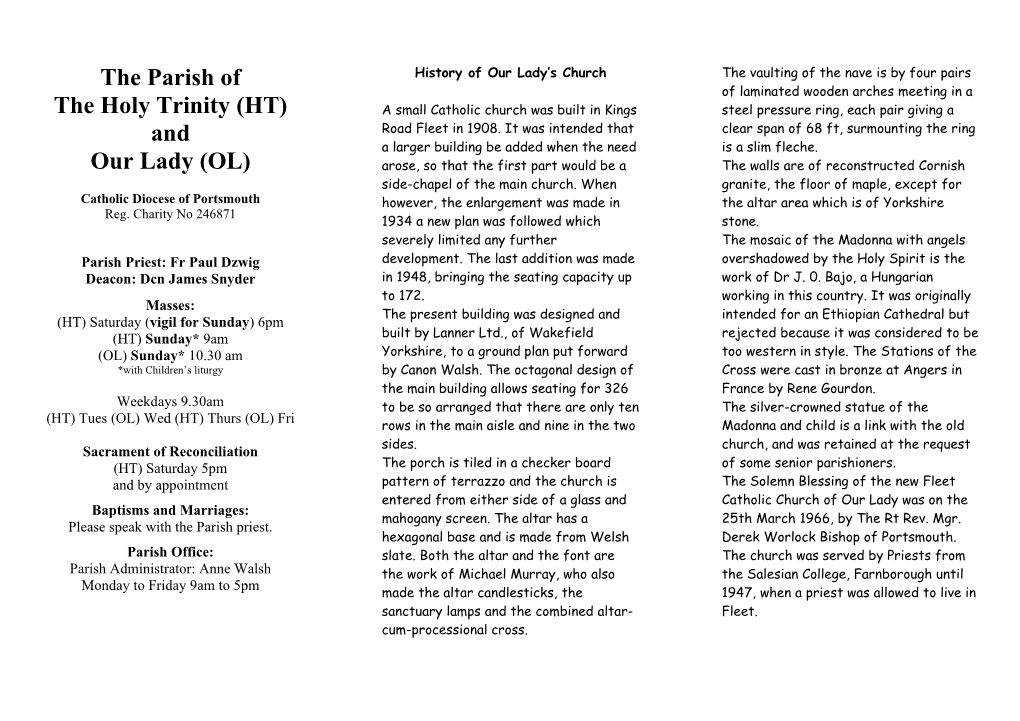 History of the Parish