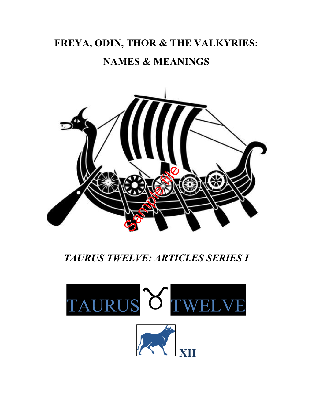 Freya, Odin, Thor & the Valkyries: Names & Meanings Taurus Twelve