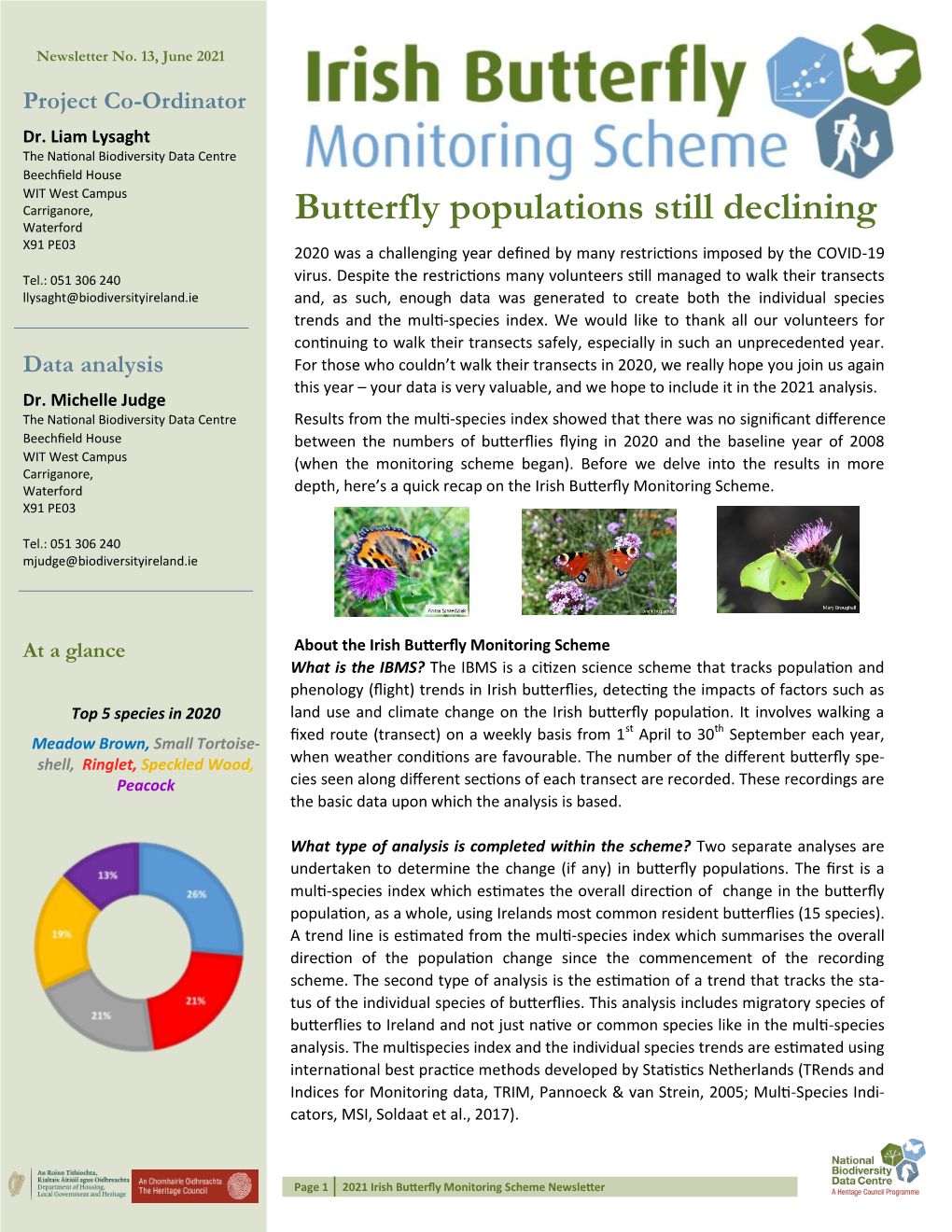 Irish Butterfly Monitoring Newsletter 2021