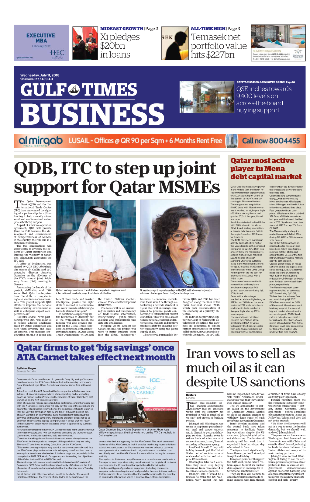 QDB, ITC to Step up Joint Support for Qatar Msmes