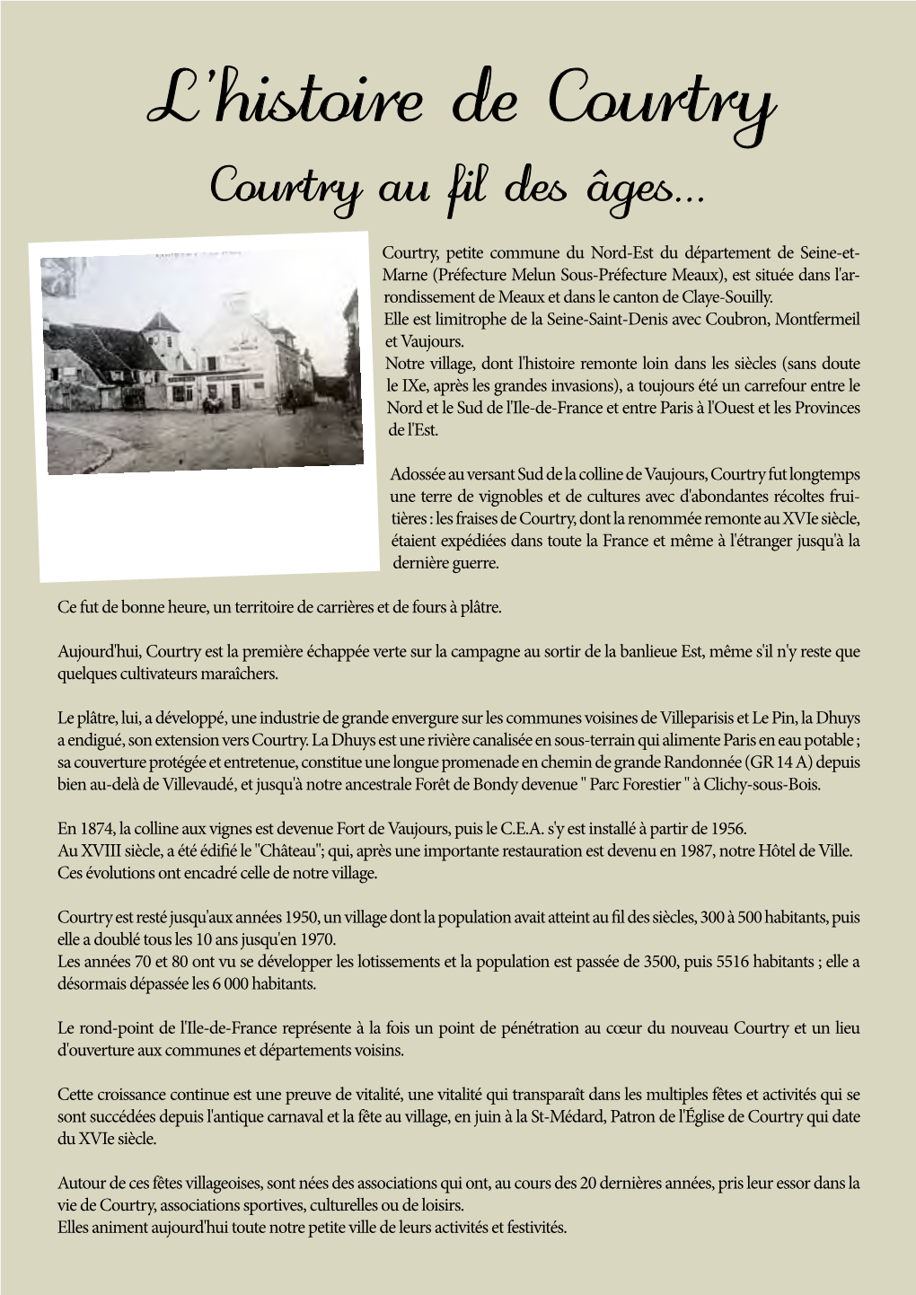 L'histoire De Courtry