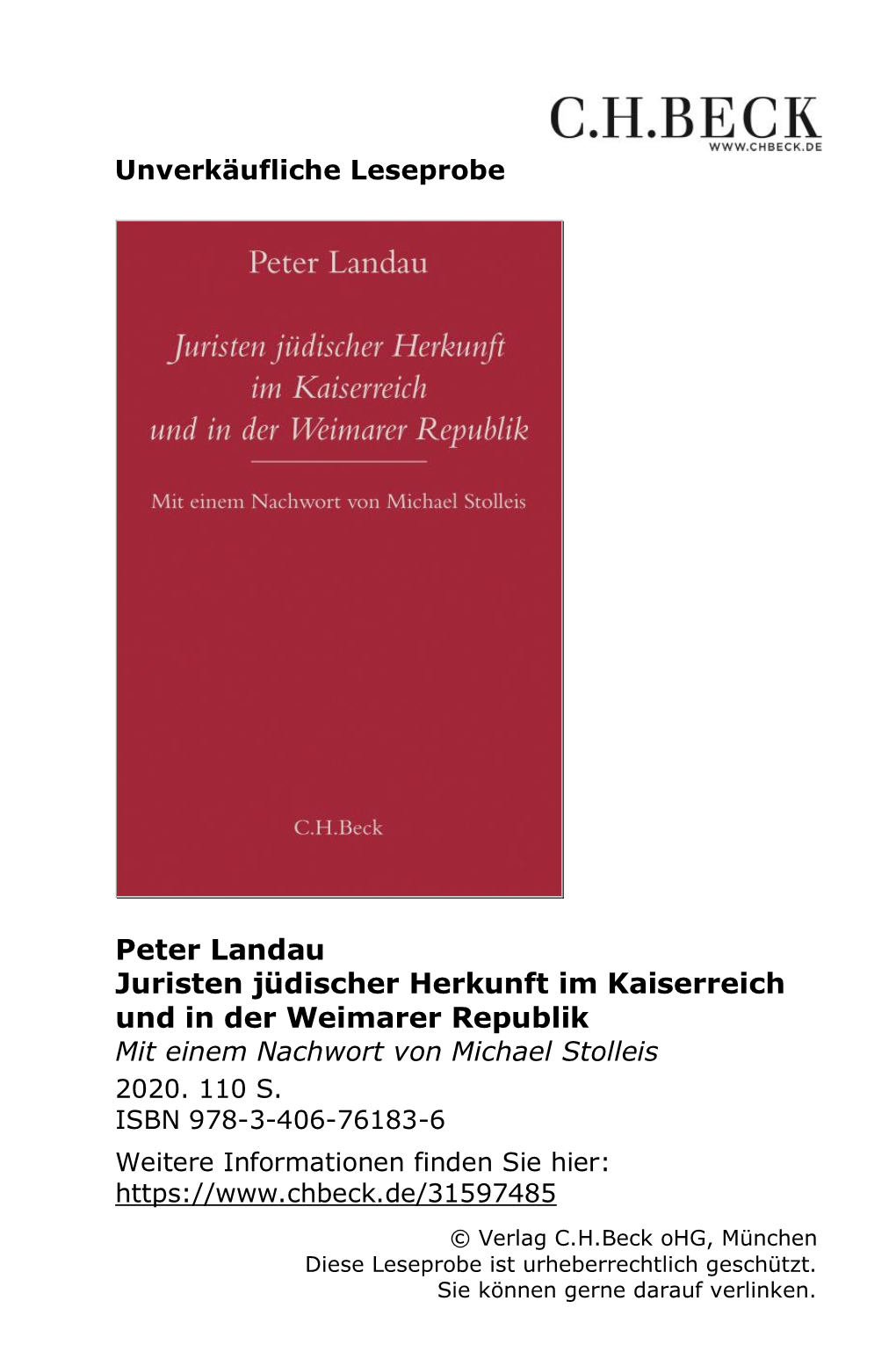 4582 Landau Jüdische Juristen Vom Kaiserreich Bis Zur NS-Zeit.Indd