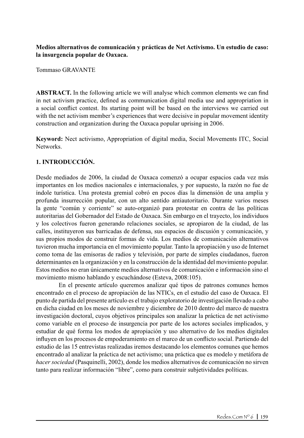 Medios Alternativos De Comunicación Y Prácticas De Net Activismo