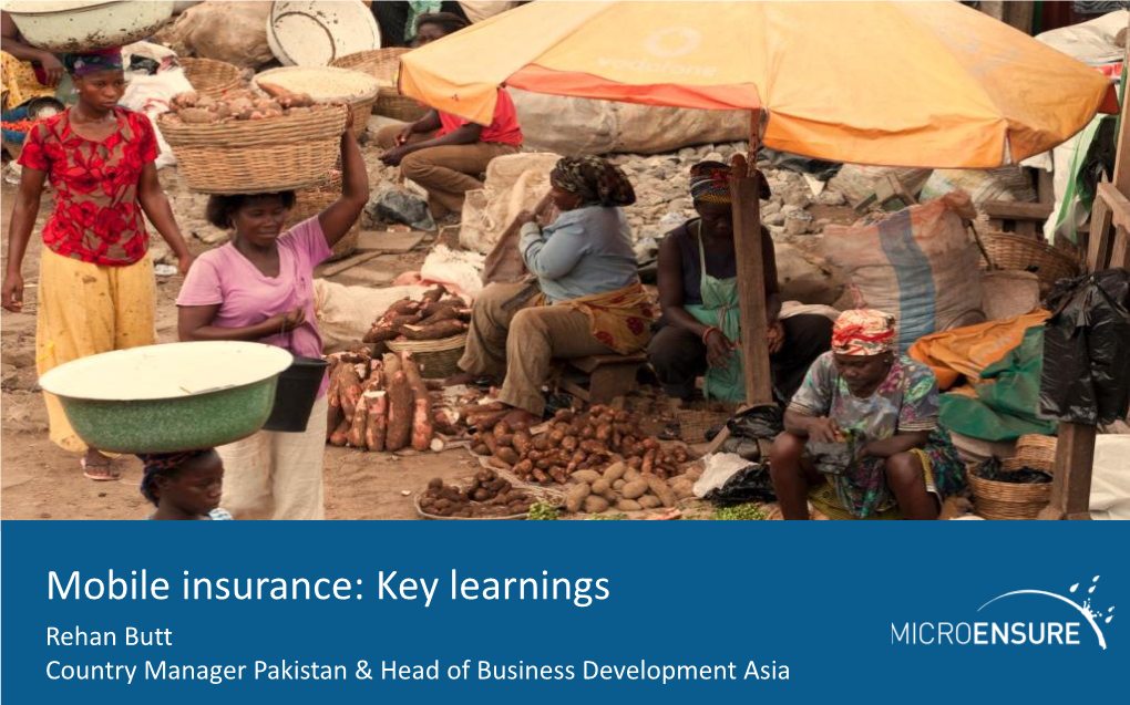 Egypt Microinsurance Learning May 2016 – Session IV (Butt)