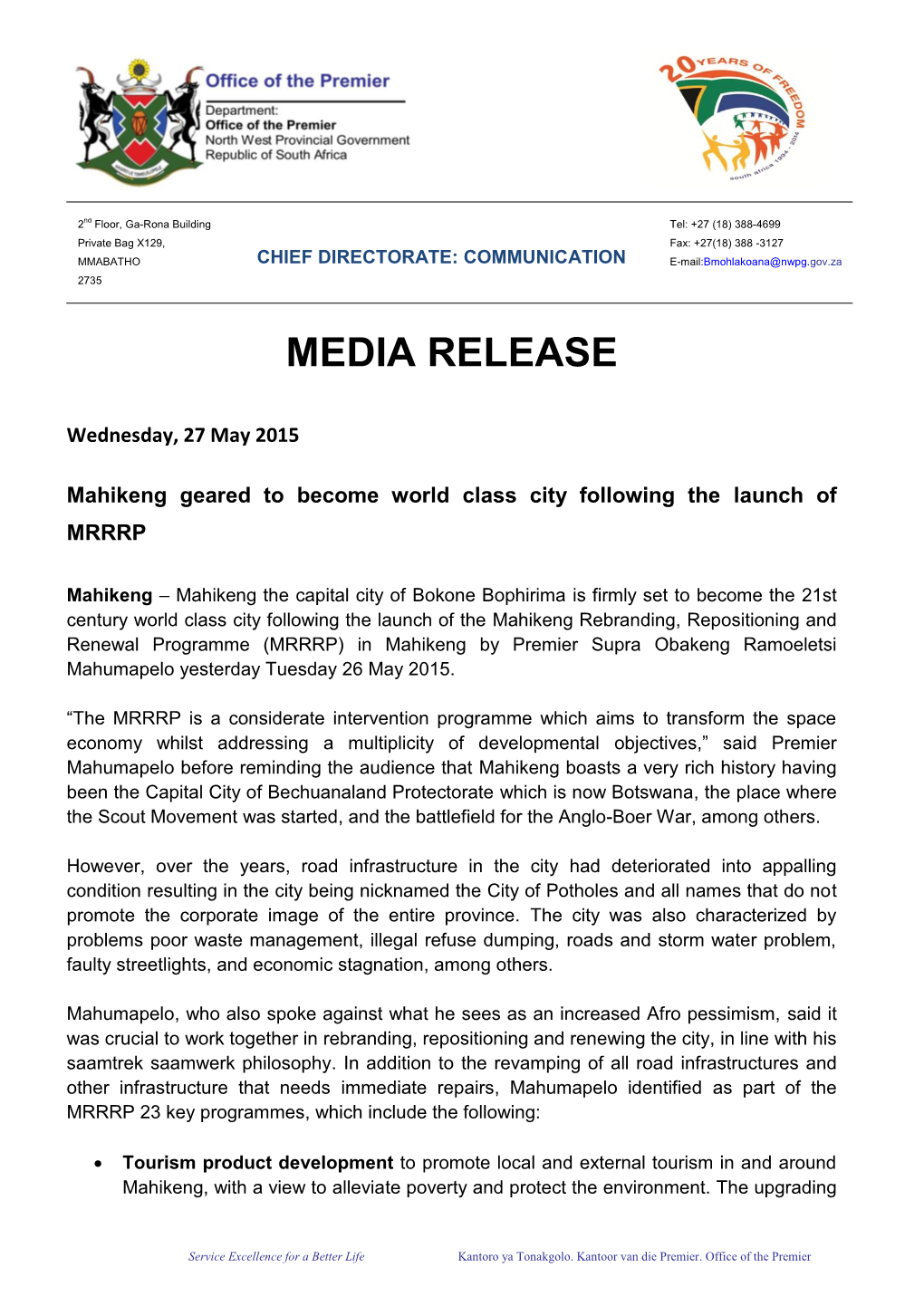 Media Release