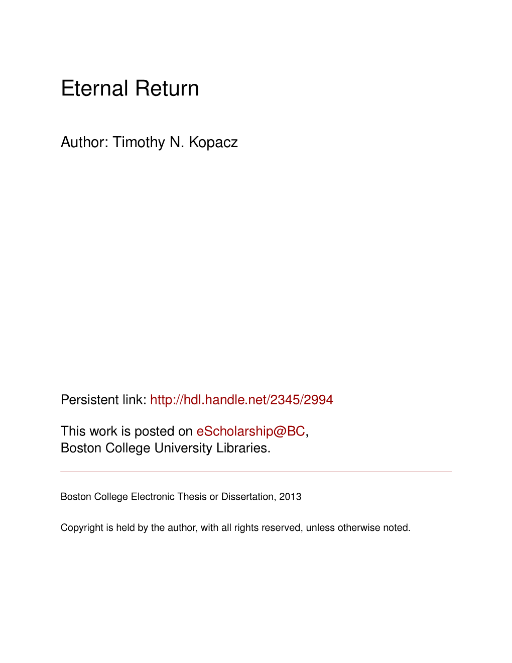 Eternal Return