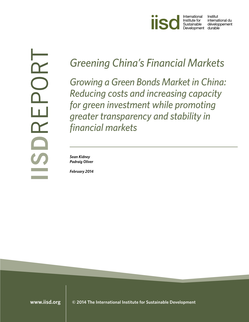 Greening China's Financial Markets