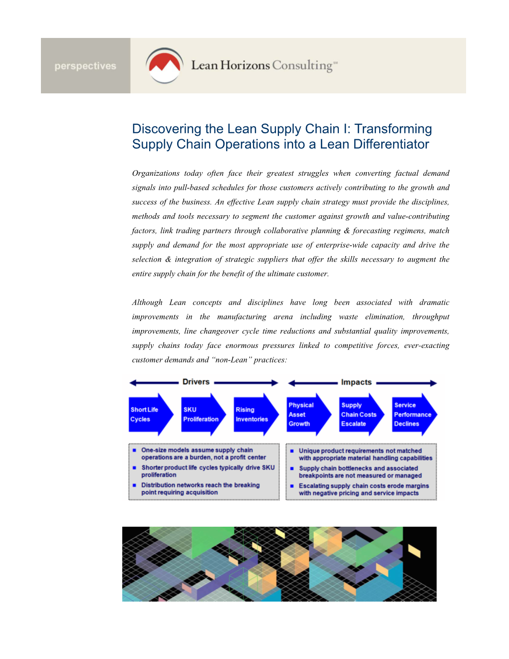 Discovering the Lean Supply Chain I: Transforming Supply Chain Operations Into a Lean Differentiator