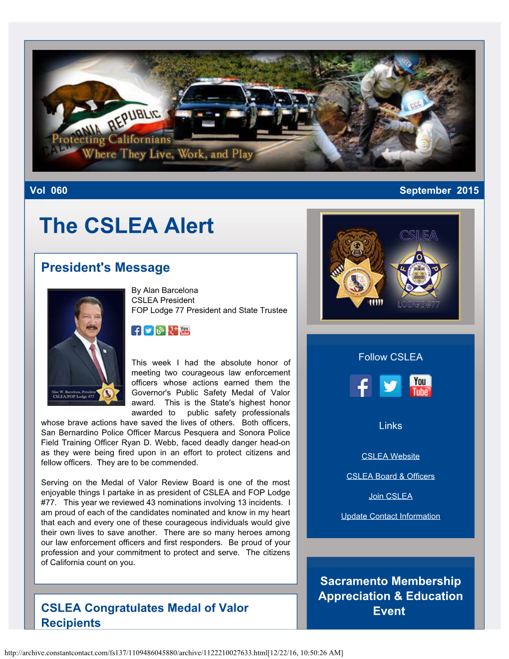 The CSLEA Alert