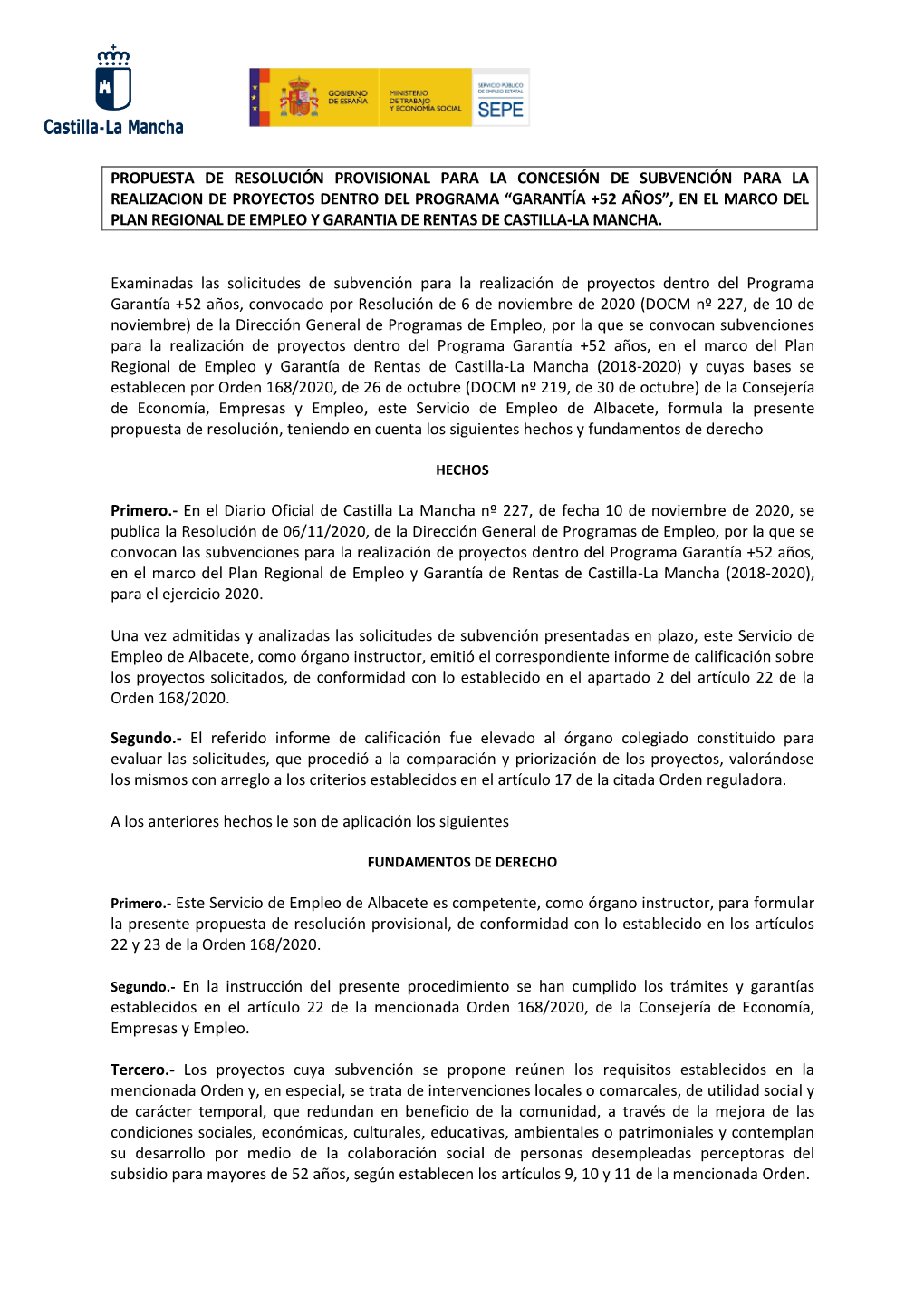 Propuesta Resolución Provisional Albacete
