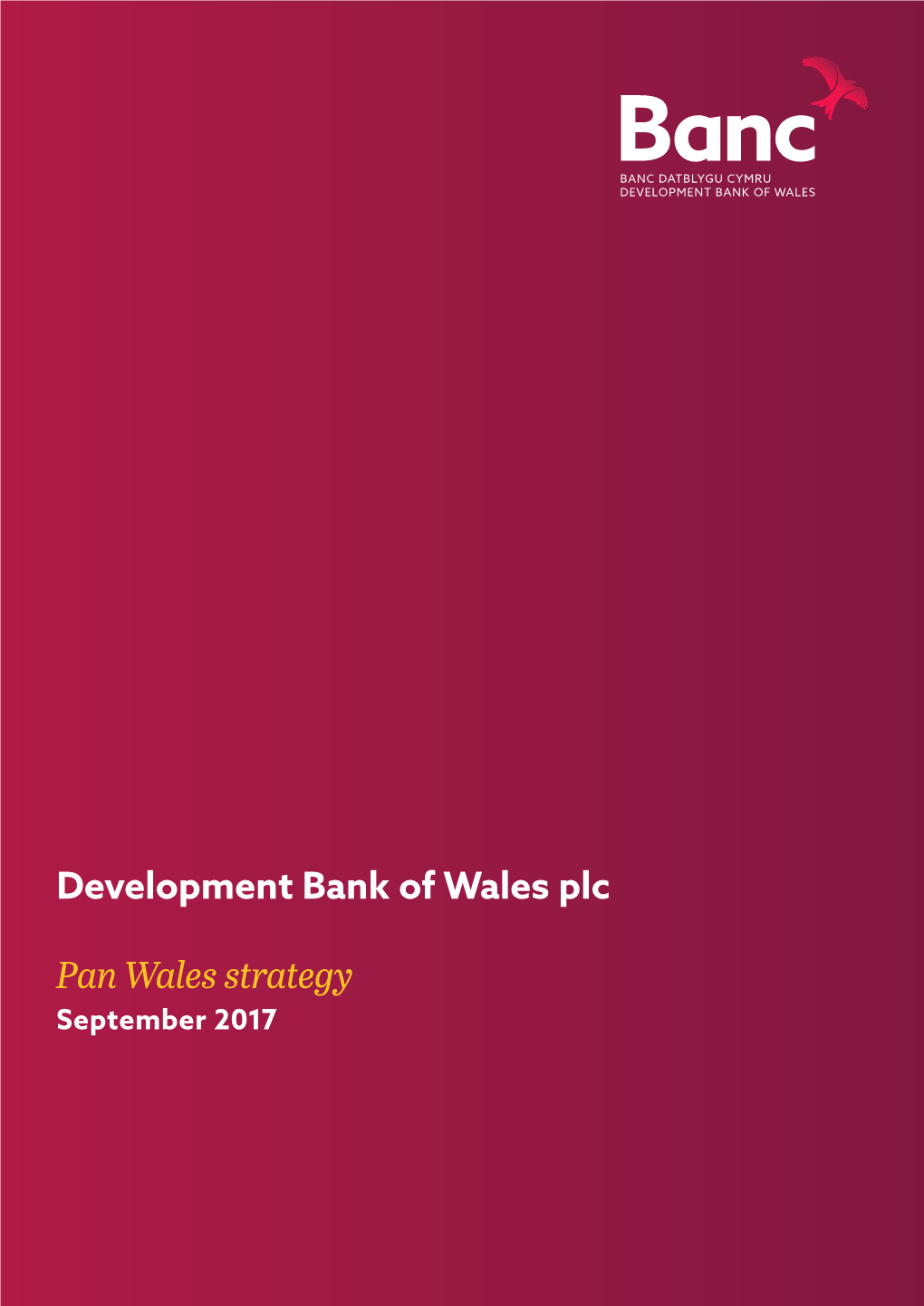 Development Bank of Wales Plc Pan Wales Strategy