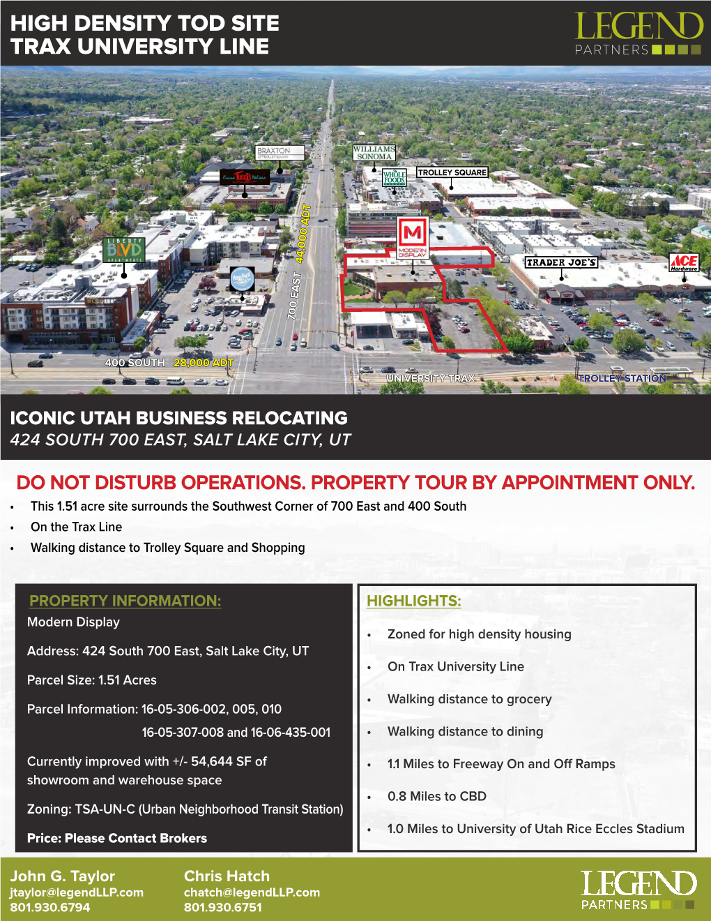 High Density Tod Site Trax University Line