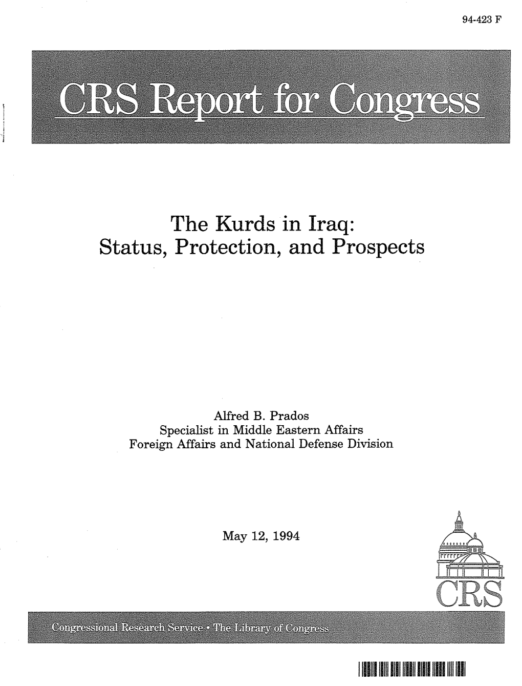 The Kurds in Iraq: Status, Protection, and Prospects