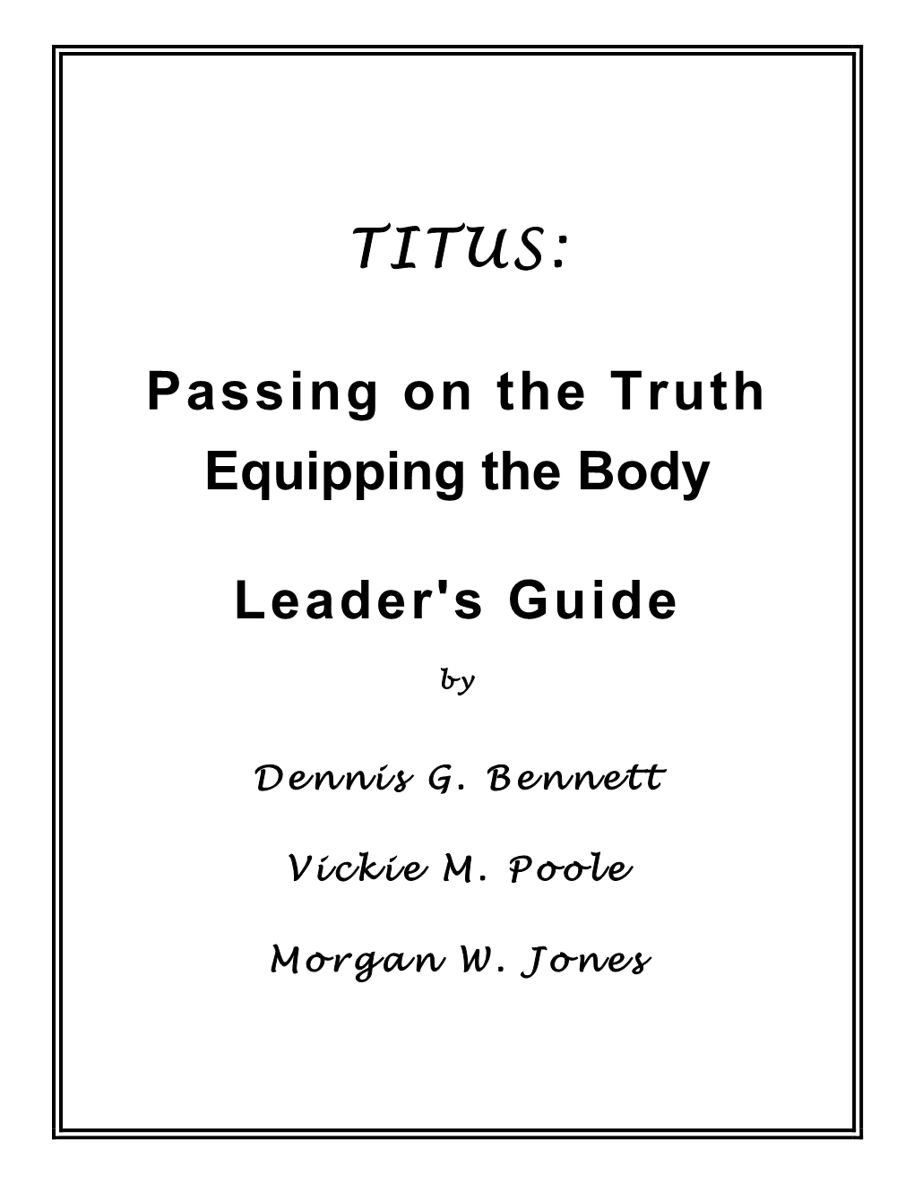 Studies in Titus
