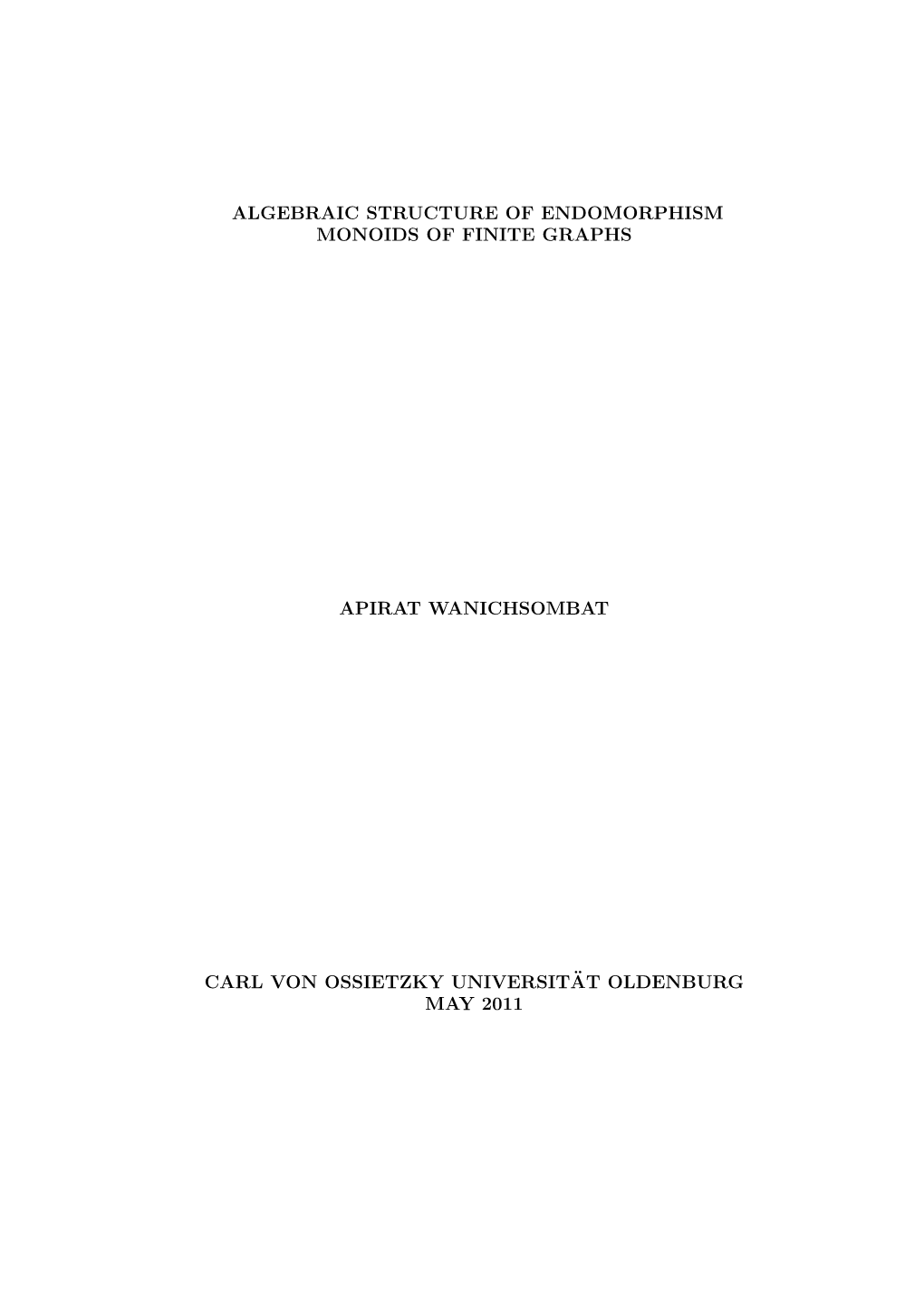 Algebraic Structure of Endomorphism Monoids of Finite Graphs