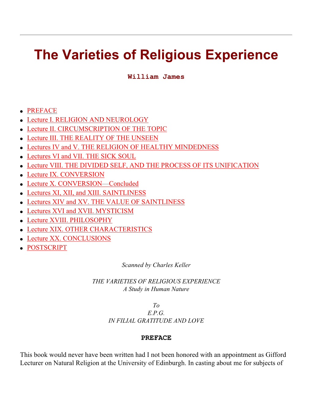 The Varieties of Religious Experience