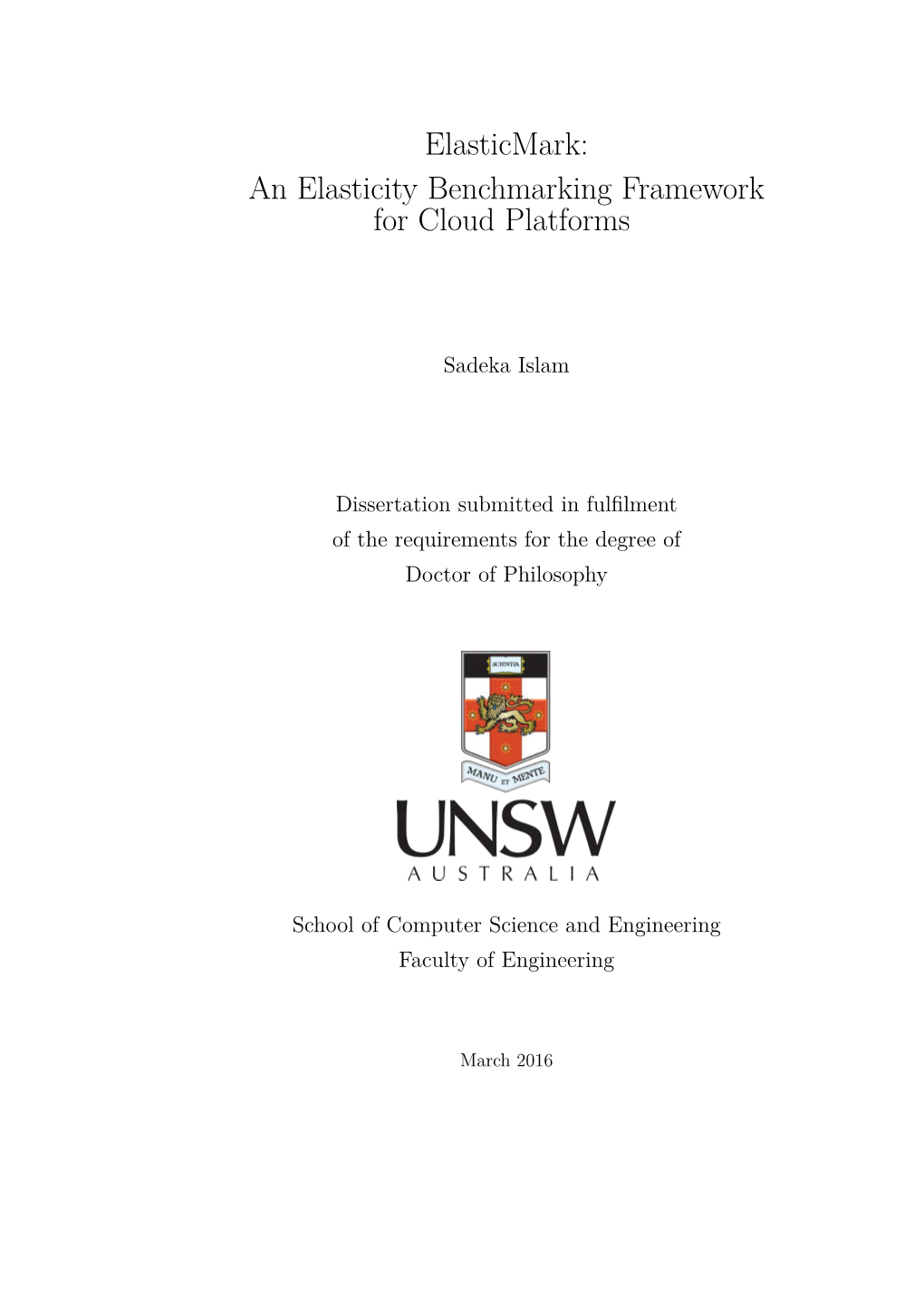 An Elasticity Benchmarking Framework for Cloud Platforms