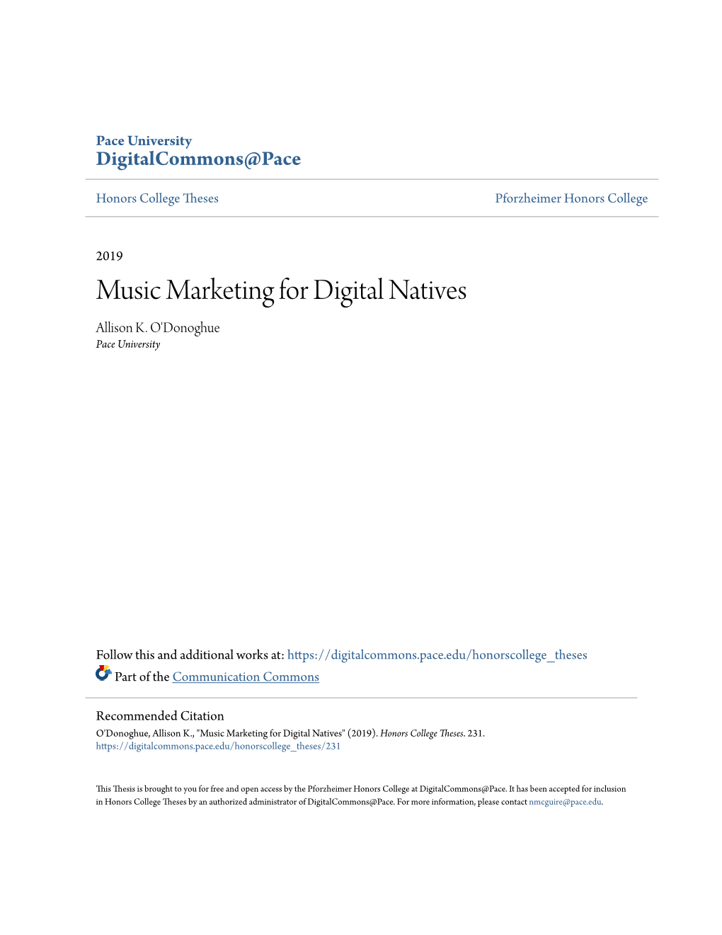 Music Marketing for Digital Natives Allison K