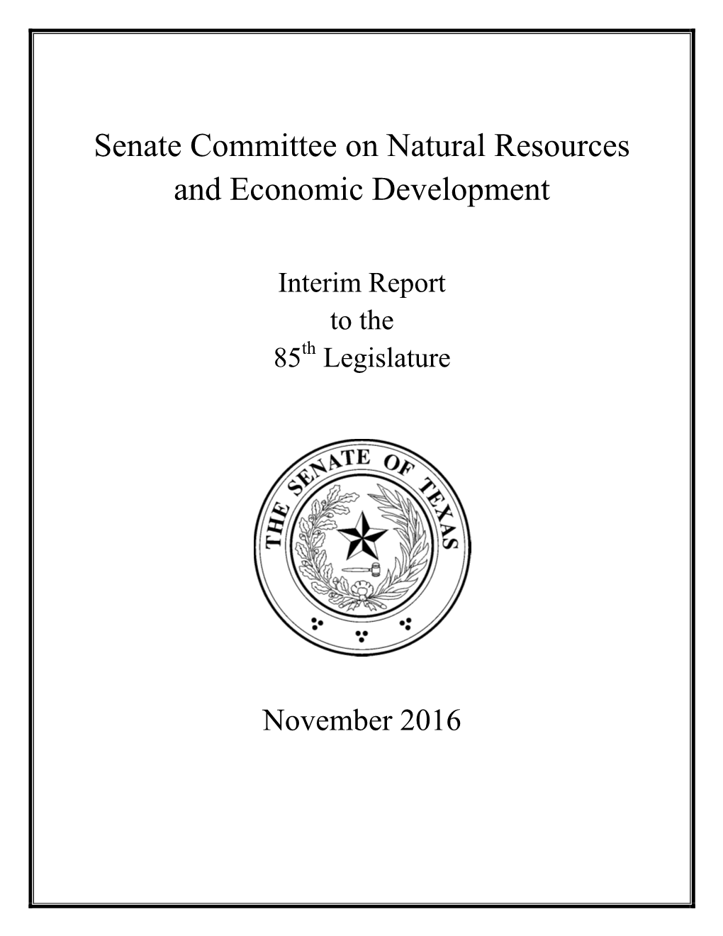 Senate Committee on Natural Resources and Economic Development
