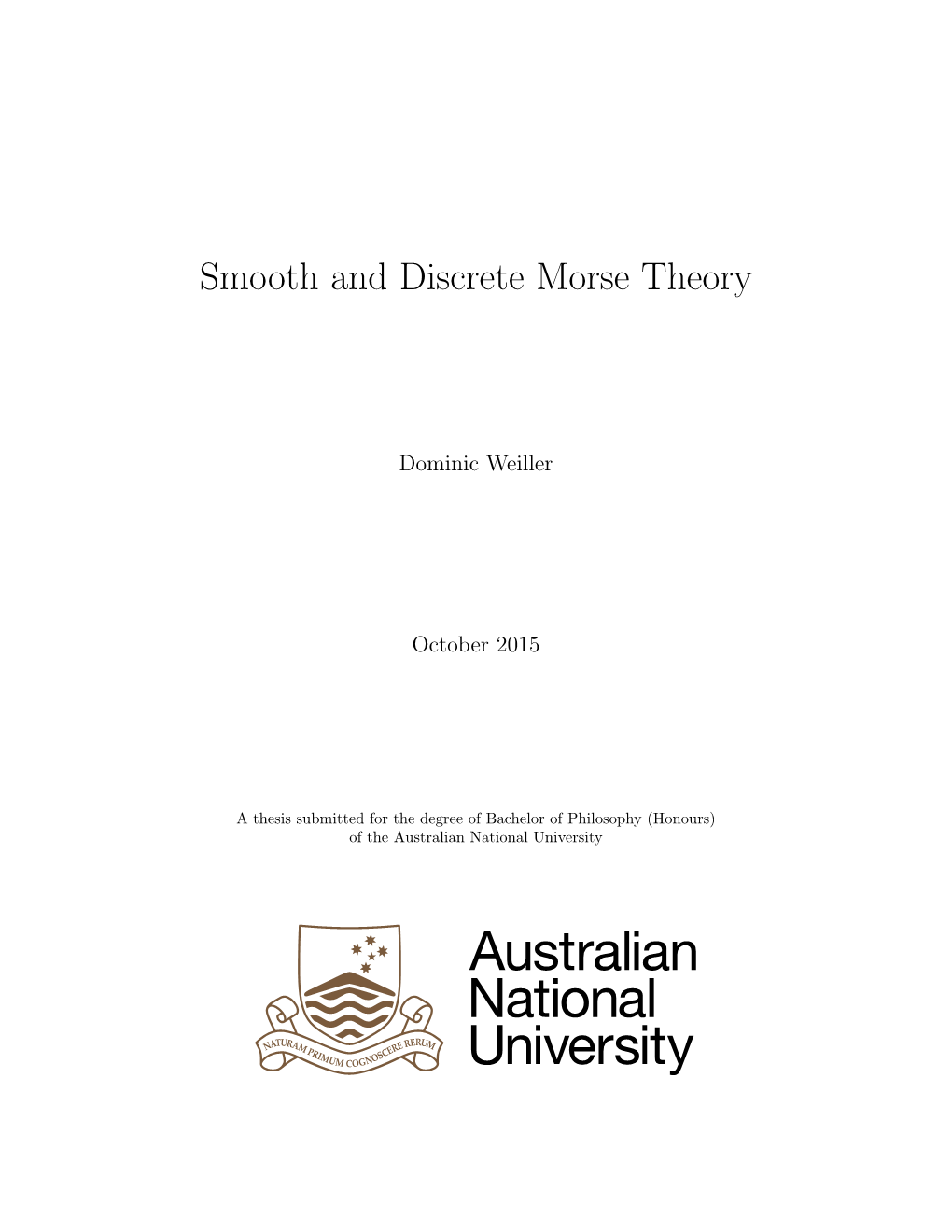 Smooth and Discrete Morse Theory