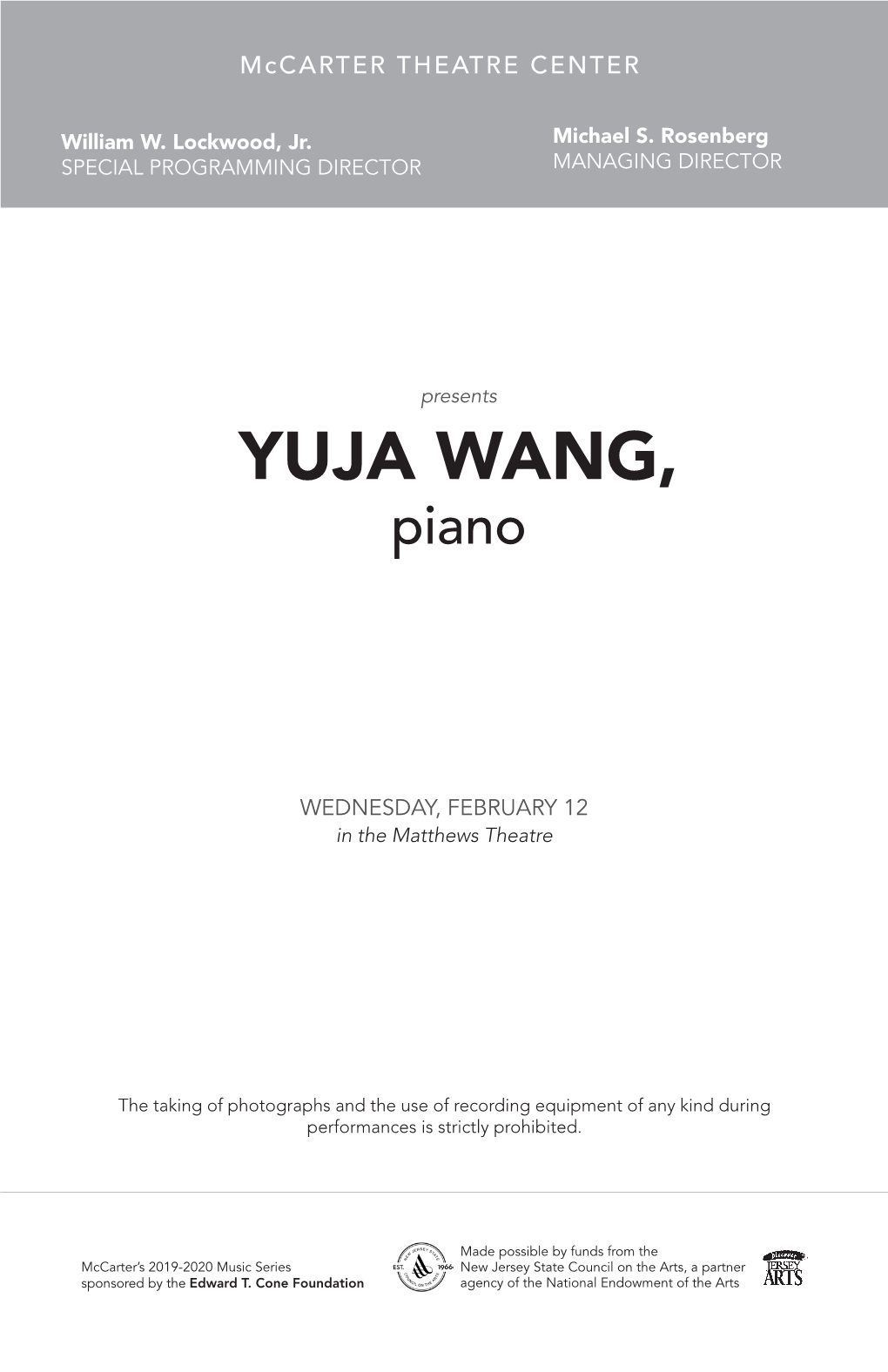 YUJA WANG, Piano