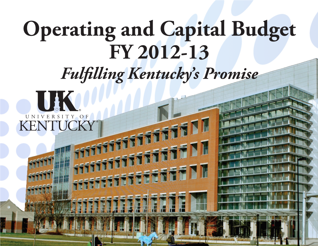 2012-2013 Operating and Capital Budget